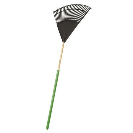 LANDSCAPERS SELECT LawnLeaf Rake, Poly Tine, 26Tine, Wood Handle, 48 in L Handle 34586